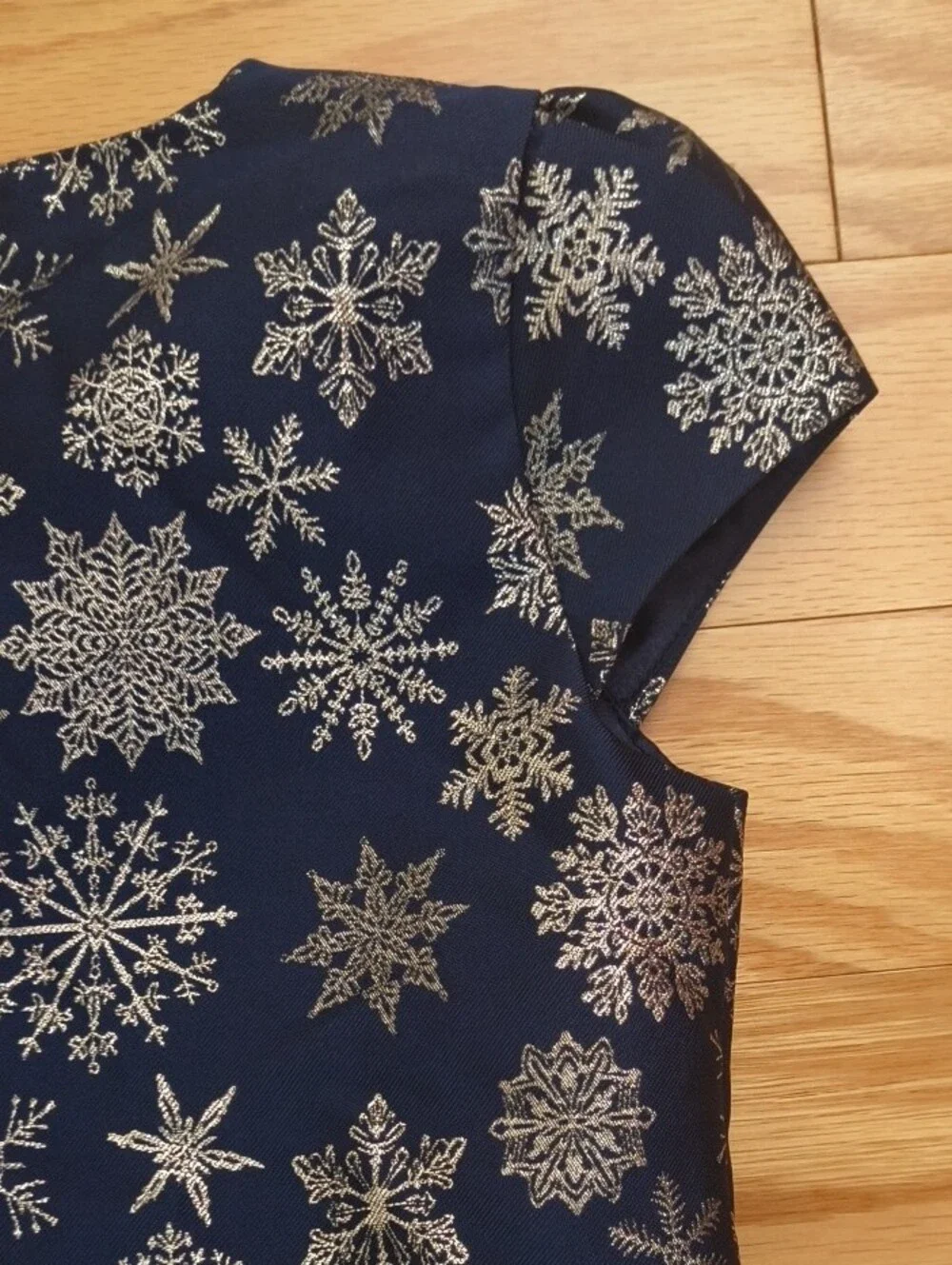 Gymboree Sleeveless Navy & Silver Snowflake Holiday Dress Size 10 NWOT